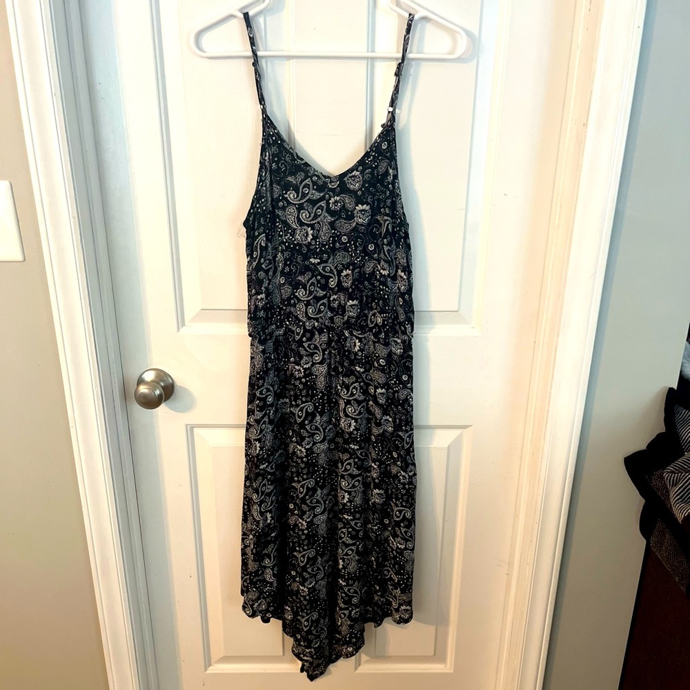 Long summer navy dress